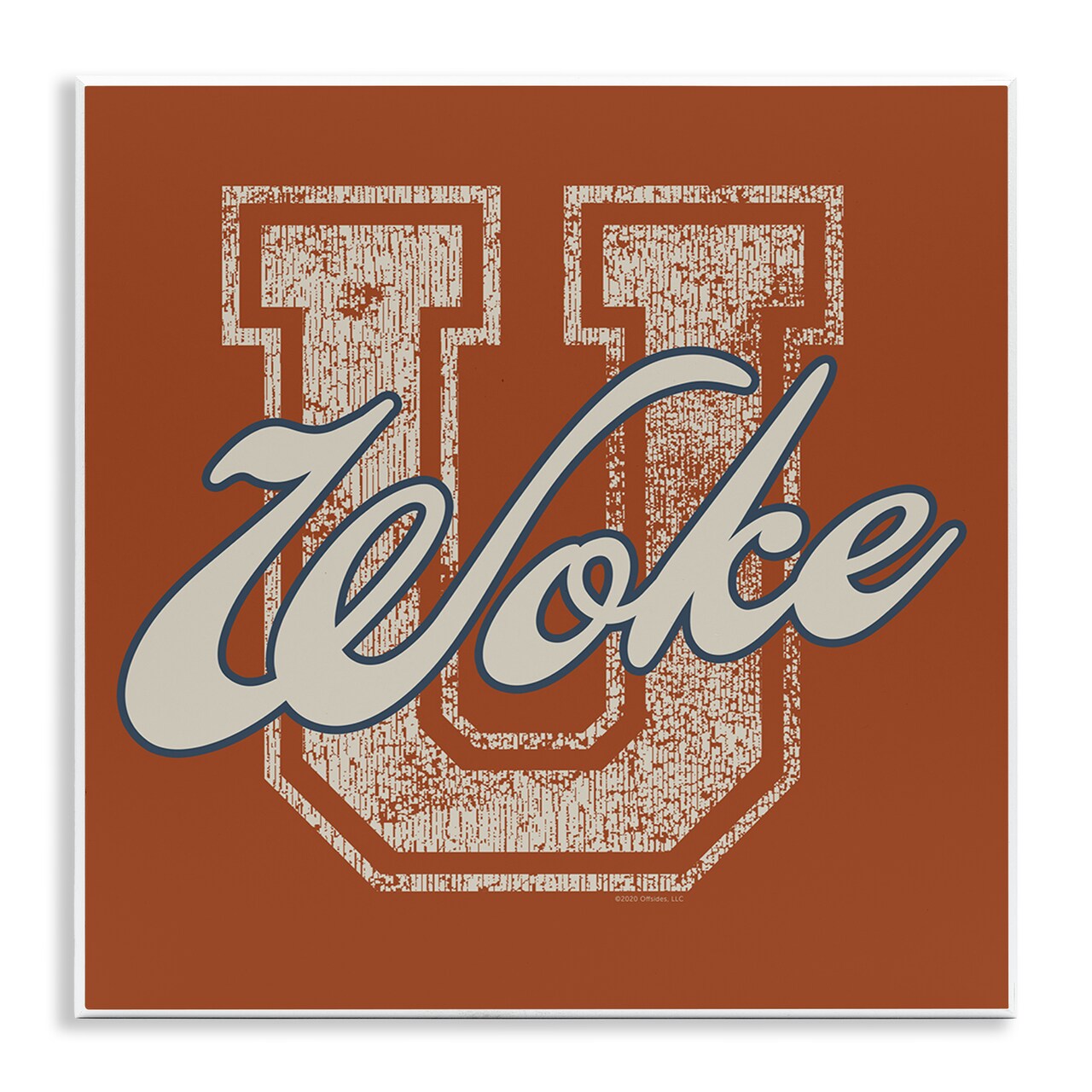 Stupell Industries Woke U Varsity Style Wall Plaque Art Design by Higher Learning/Life Is High